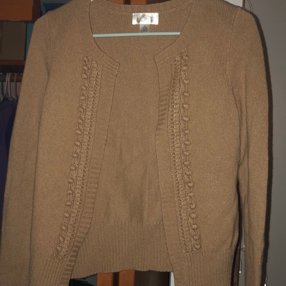 Ann Taylor LOFT Tan Cardigan - Picture 3 of 5